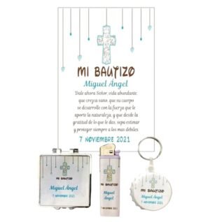 Set de 30 Recuerdos para Bautizo Niño – Cruz Celeste