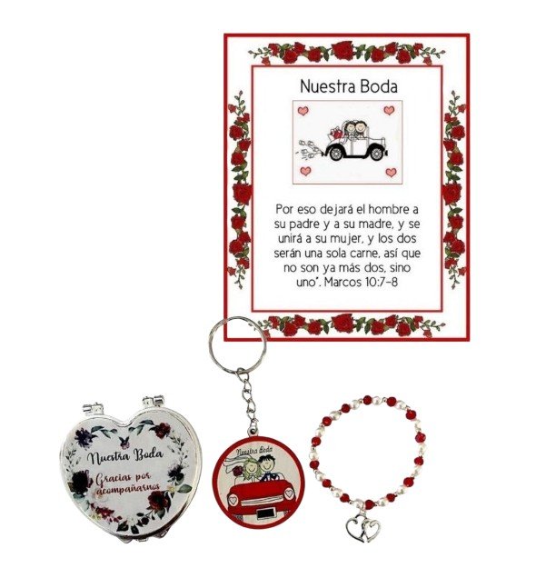 Set de 30 Recuerdos para Boda – Diseño de Novios