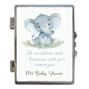 Espejo de Recuerdo para Baby Shower – Diseño Tierno de Elefantito. Set 10 piezas.