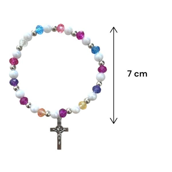 tamaño de Pulsera Recuerdo de Bautizo – Bendición y Color para un Día Inolvidable. Set 10 piezas.