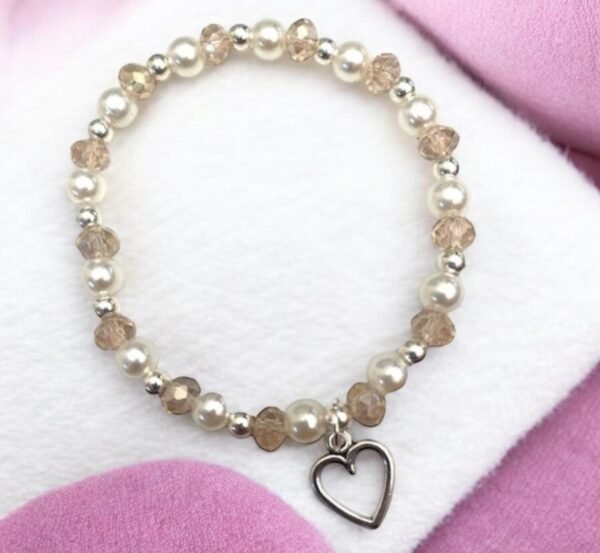 detalle Pulsera Recuerdo de Boda con Dije de Corazón – Un Detalle que Conquista. Set 10 Piezas.
