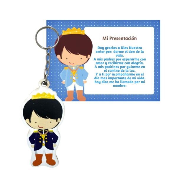 Llavero de Presentación Niño con Tarjeta – Un Recuerdo Dulce y Especial. Set 10 piezas.