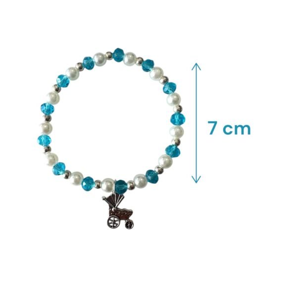 tamaño de Pulsera Baby Shower Niño con Tarjeta de Agradecimiento – Un Recuerdo Tierno y Especial. Set 10 piezas.