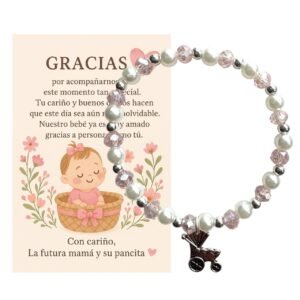 Pulsera Recuerdo Baby Shower Niña – Detalle Tierno para Tus Invitados. Set 10 piezas.
