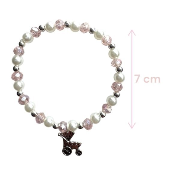 tamaño de Pulsera Recuerdo Baby Shower Niña – Detalle Tierno para Tus Invitados. Set 10 piezas.