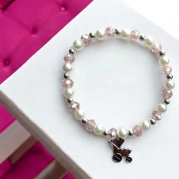 detalle de Pulsera Recuerdo Baby Shower Niña – Detalle Tierno para Tus Invitados. Set 10 piezas.