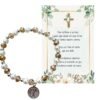 Pulsera con Medalla de San Benito y Tarjeta de Despedida. Set 10 piezas.