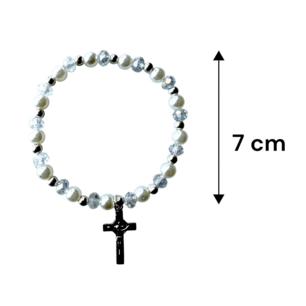medida de Pulsera de Primera Comunión para Niño – Recuerdo con Cruz y Tarjeta Especial. Set 10 piezas.