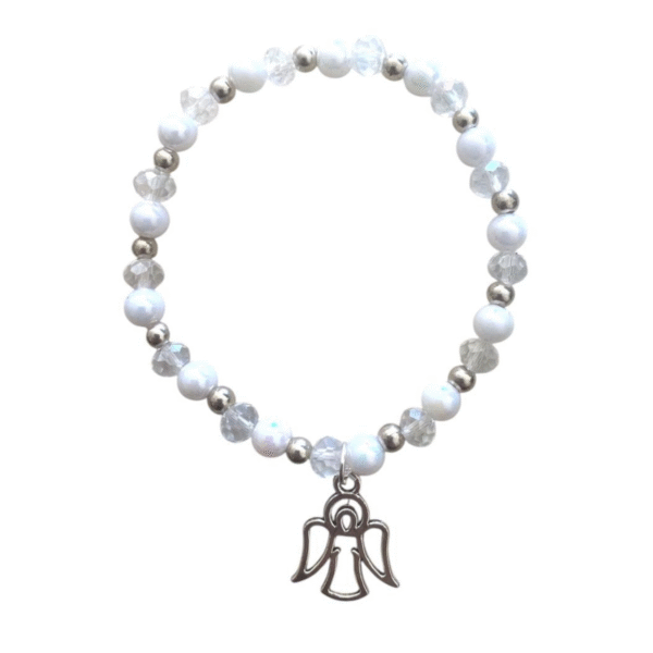 Pulsera Recuerdo de Confirmación – Ángel de Paz y Fe. Set 10 piezas.