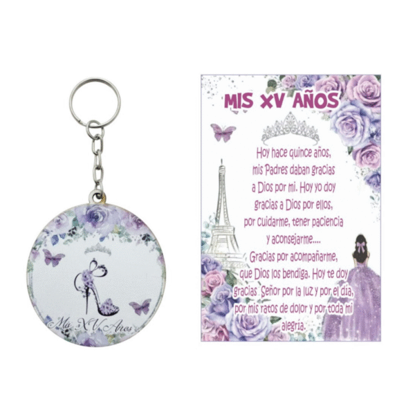 Llavero XV Años Morado